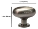 Tirador Modelo Perilla Acero Satinado - Imagen 2